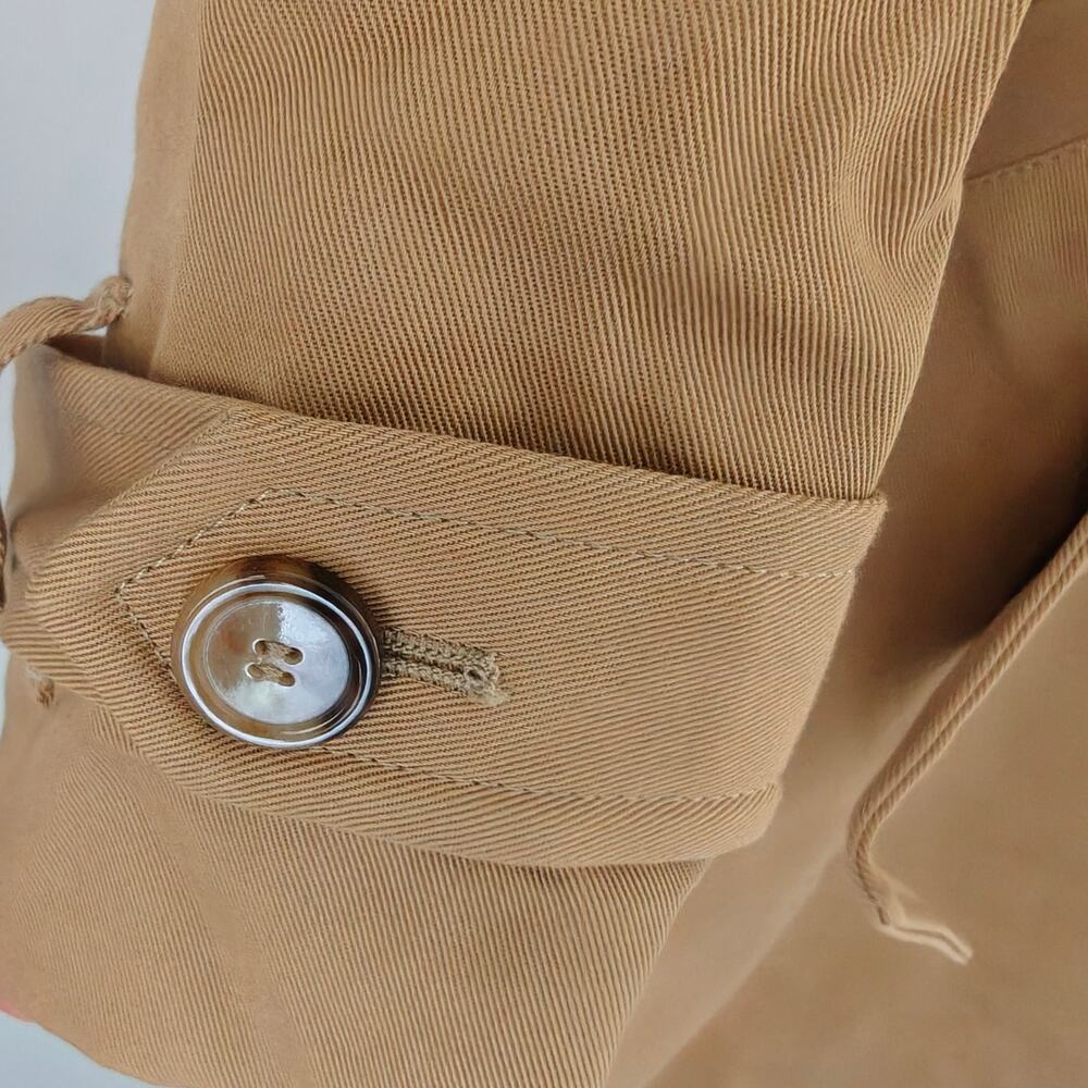 NWT Sézane Scott Trench Coat Camel Beige FR 32 US 0 Belted Classic Tan - Picture 5 of 8